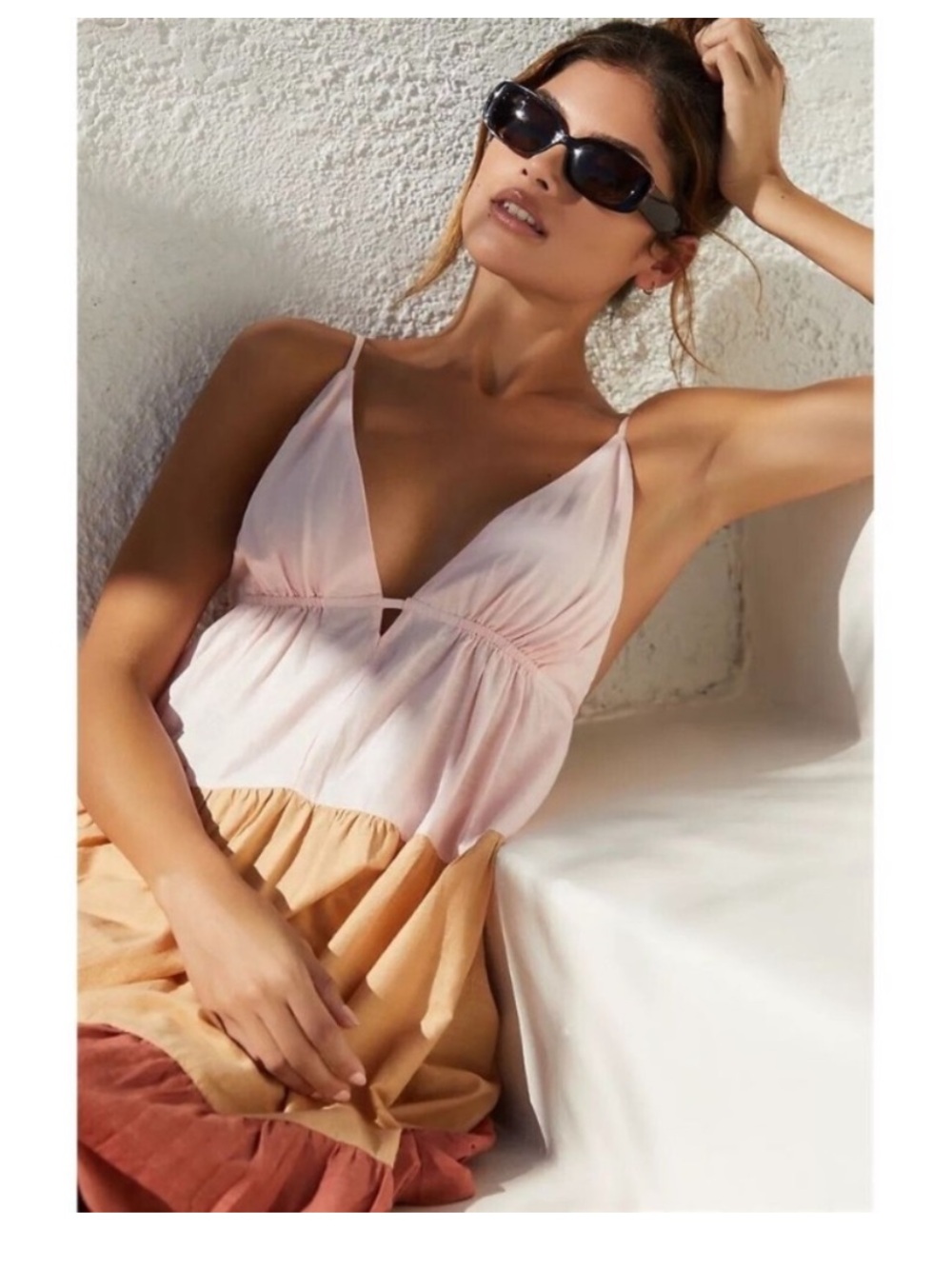 Anthropologie The Raya Colorblock Maxi Dress XXS